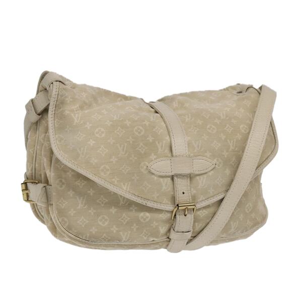 LOUIS VUITTON Monogram Mini Lin Saumur PM Shoulder Bag Ivory M95314 - Picture 1 of 16